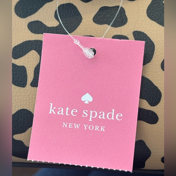 Kate Spade Harper Satchel Leopard Print Tote Bag Purse Black/Brown NWT 8.86”H - Picture 6 of 11